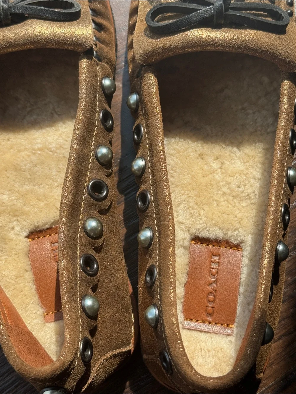 Coach brown suede